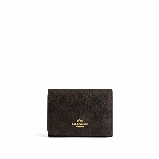 The Signature Card Holder Wallet – Walnut/Tan